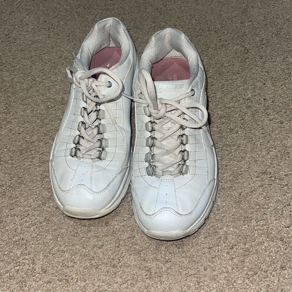 White sketcher sneakers
